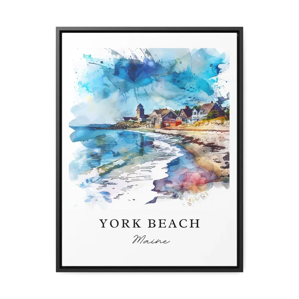 York Beach Me Travel Poster, Maine Housewarming - Image 3