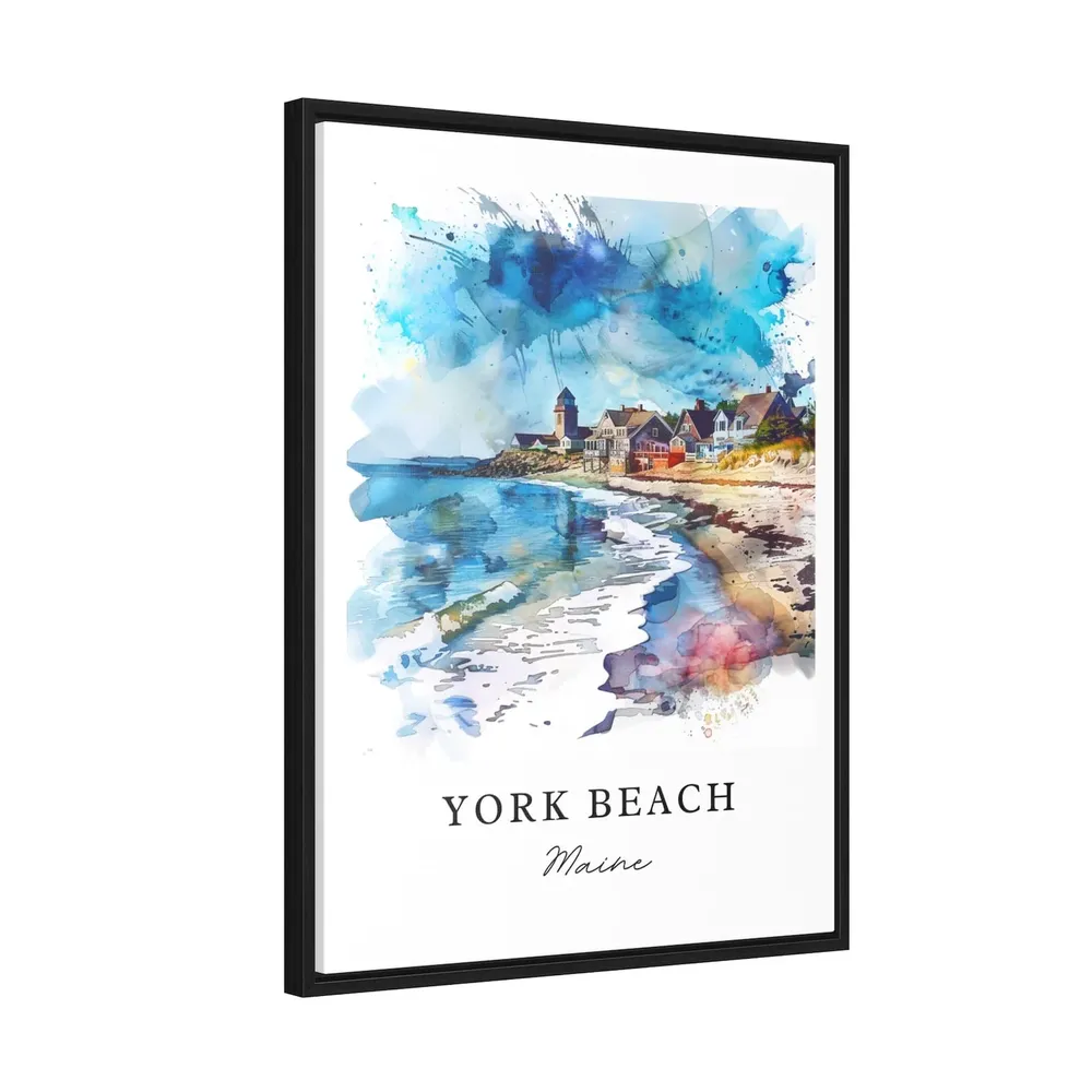 York Beach Me Travel Poster, Maine Housewarming - Image 2