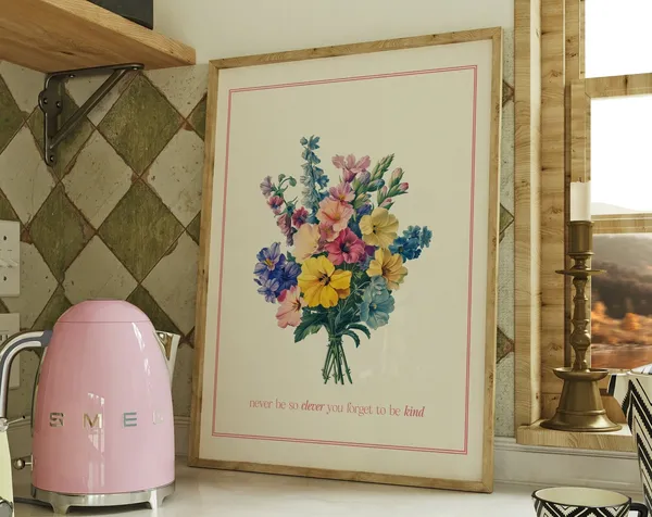 Never Be So Clever Botanical Music Art Print
