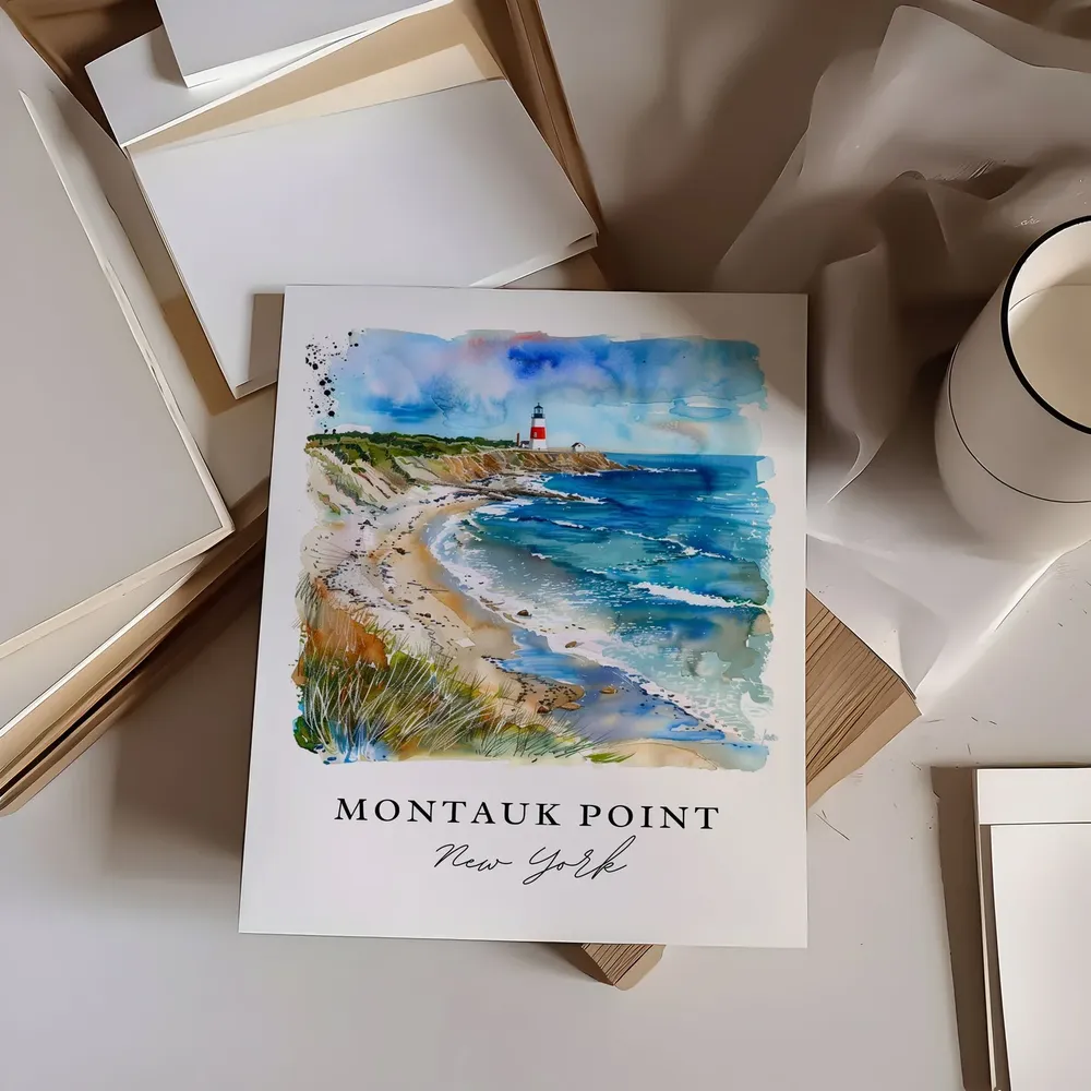 Montauk Point Travel Poster, Long Island Coast - Image 5