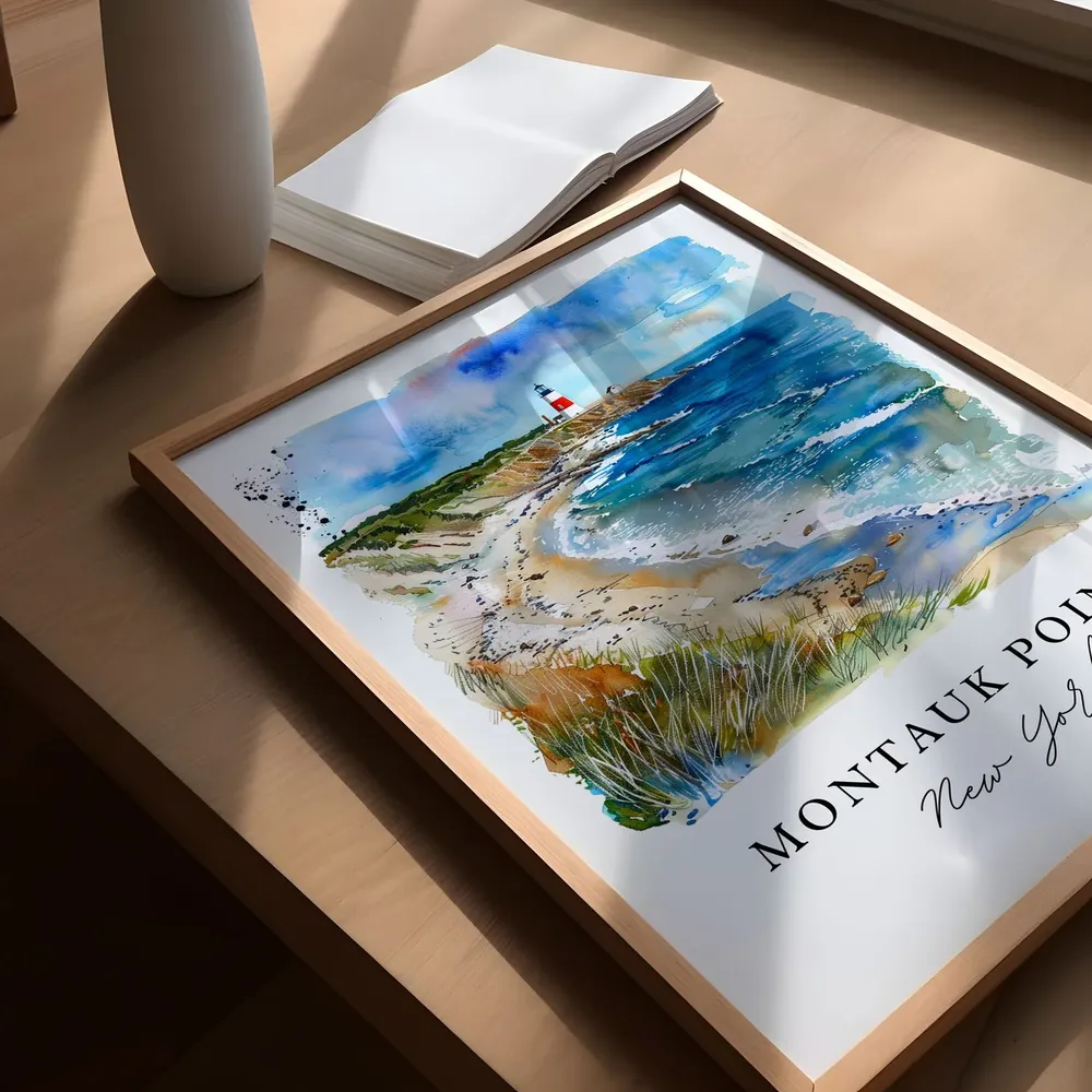 Montauk Point Travel Poster, Long Island Coast - Image 6