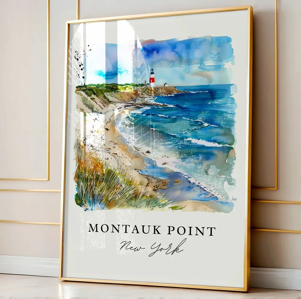 Montauk Point Travel Poster, Long Island Coast - Image 4