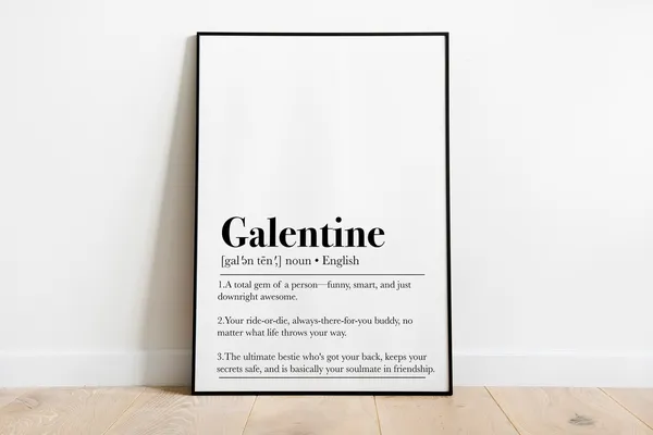 Galentine Definition Art Print, Galentine Day Decor