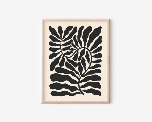 Matisse-Inspired Botanical Art Print, Retro Floral