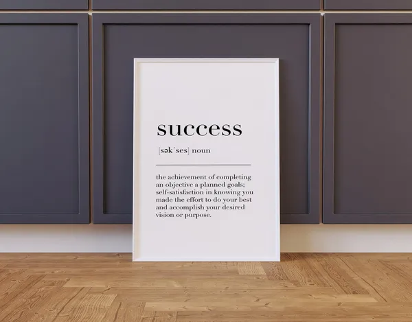 Success Definition Office Quote Poster, Office Decor