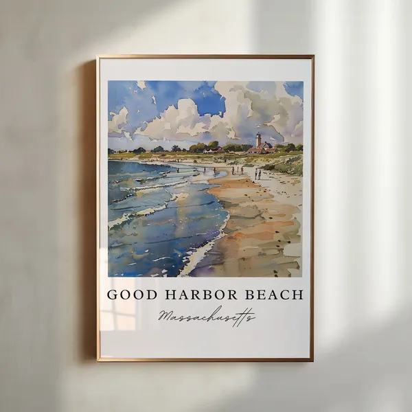 Good Harbor Beach Gloucester MA Travel Poster