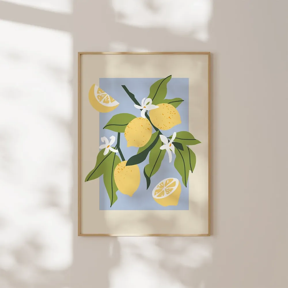 Lemons Fruit Market Kitchen Poster Print - Image 3