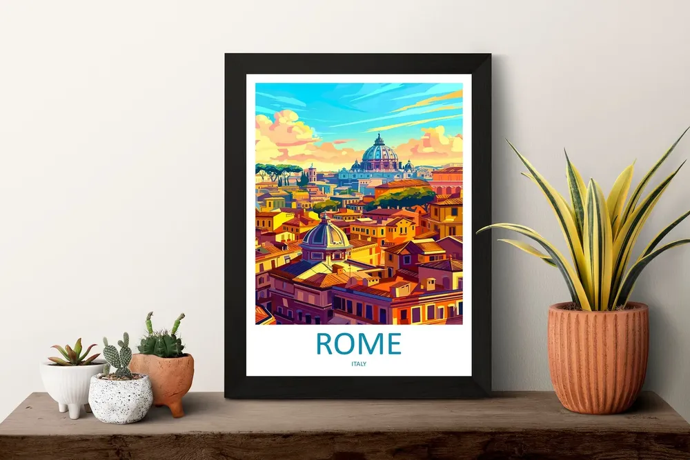 Rome Travel Poster, Italy Wall Decor - Image 3
