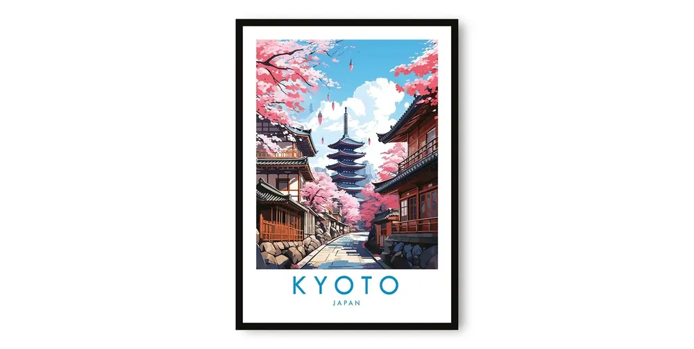 Kyoto Travel Poster, Japan Decor