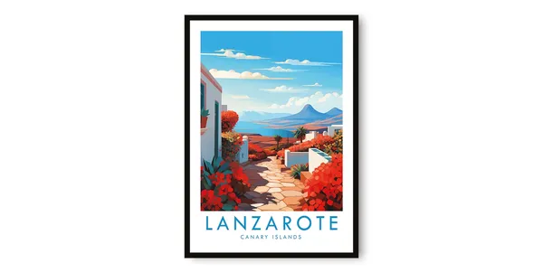 Lanzarote Canary Islands Travel Poster