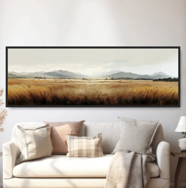 Tall Grass Mountain Meadow, Vintage Farmhouse Art Print
