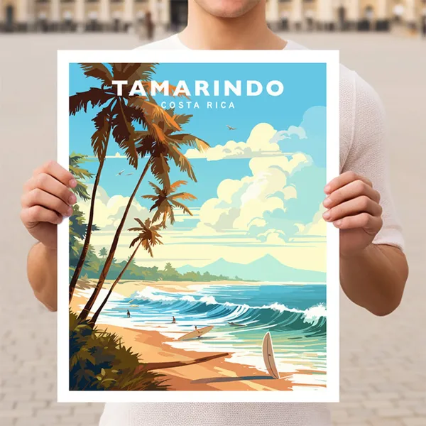 Tamarindo Costa Rica Travel Poster, Latin America