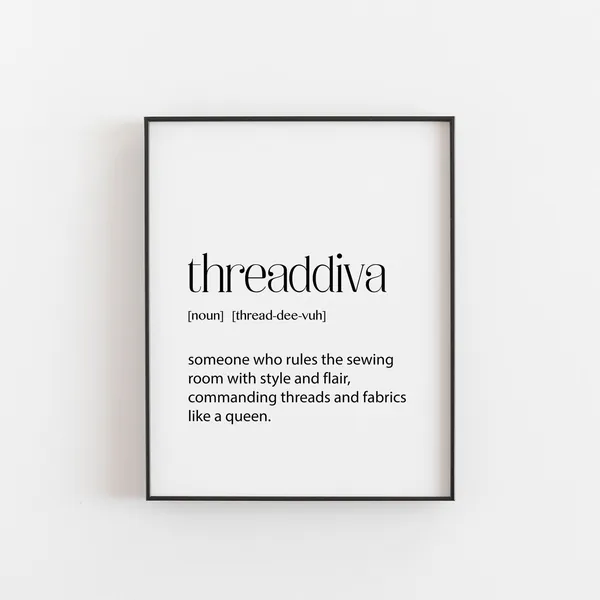 Threaddiva Definition Sewing Gift Art Print