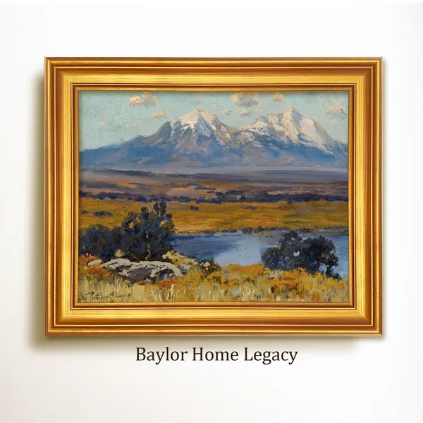 Spanish Peaks Vintage Western Mountain Art Print