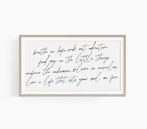Minimalistic Quote Art Print, Home Decor
