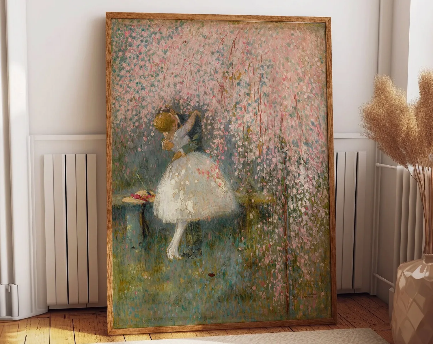 Romance Under the Blossom Tree, Art Print