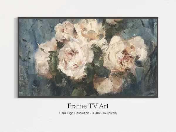 Vintage Flower Still Life Roses Poster Print