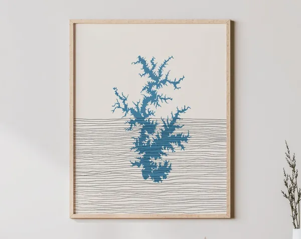 Lake Norman Boho Art Print, North Carolina Decor