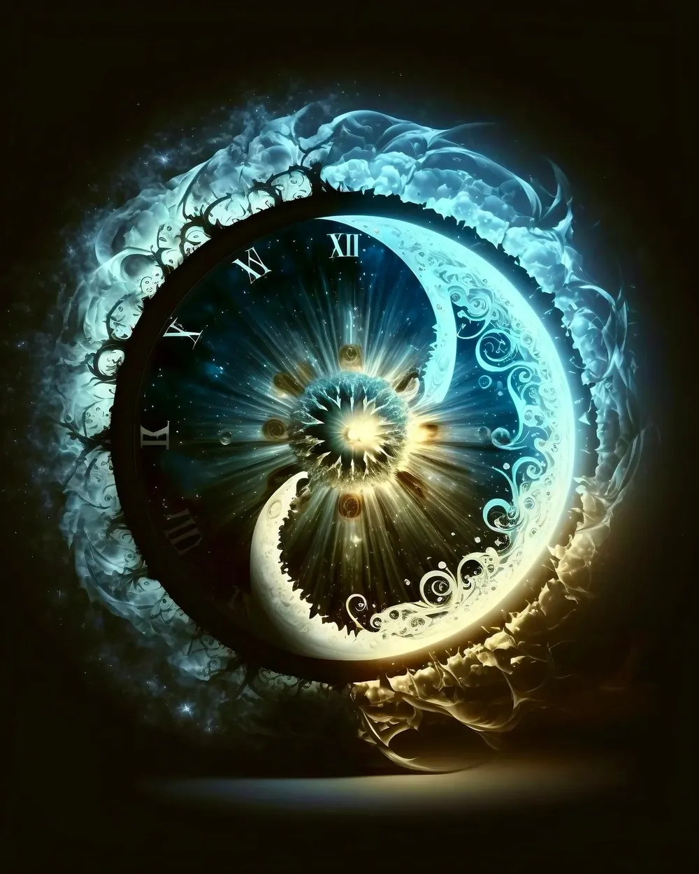 Mysteries Of Time Yin And Yang Art Print - Image 2