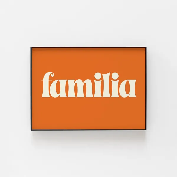 Familia Bilingual Definition Art Print, Latino Gift