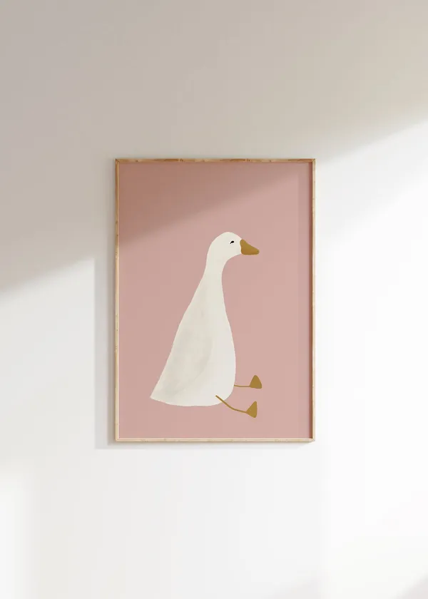 Silly Goose Nursery Poster for Girls Room