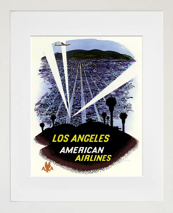 Hollywood Vintage Travel Poster, California Art Print