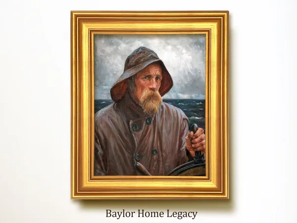 Sea Captain Portrait, Vintage Nautical Wall Art Print