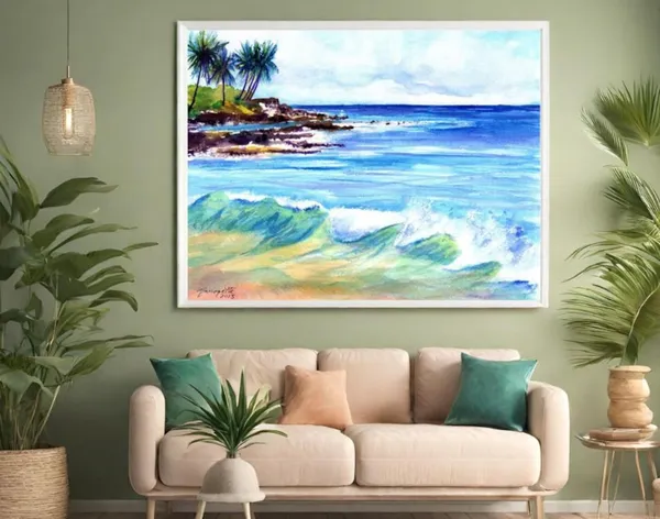 Brennecke's Beach, Kauai Hawaiian Beach Art Print