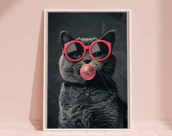 Animal Bubble Contemporary Travel Poster
