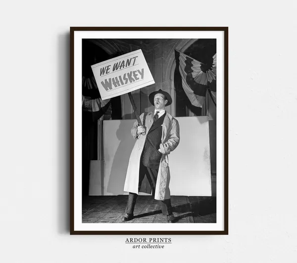 We Want Whiskey Vintage Prohibition Art Print