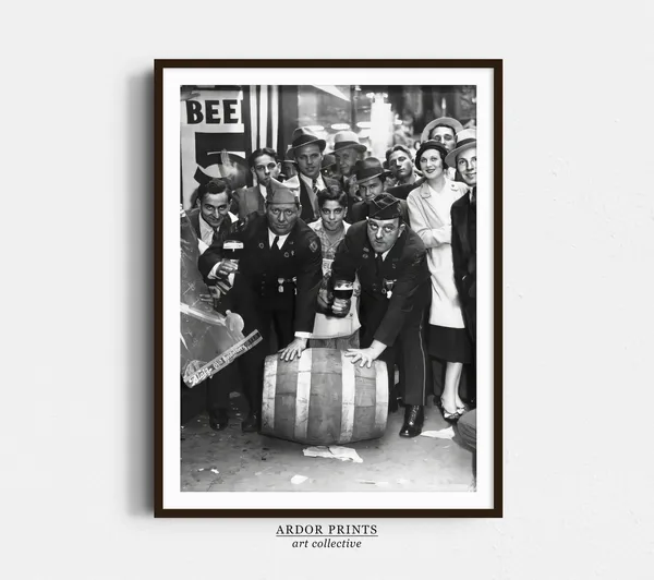 Repeal Of Prohibition Beer Keg Retro Bar Art Print