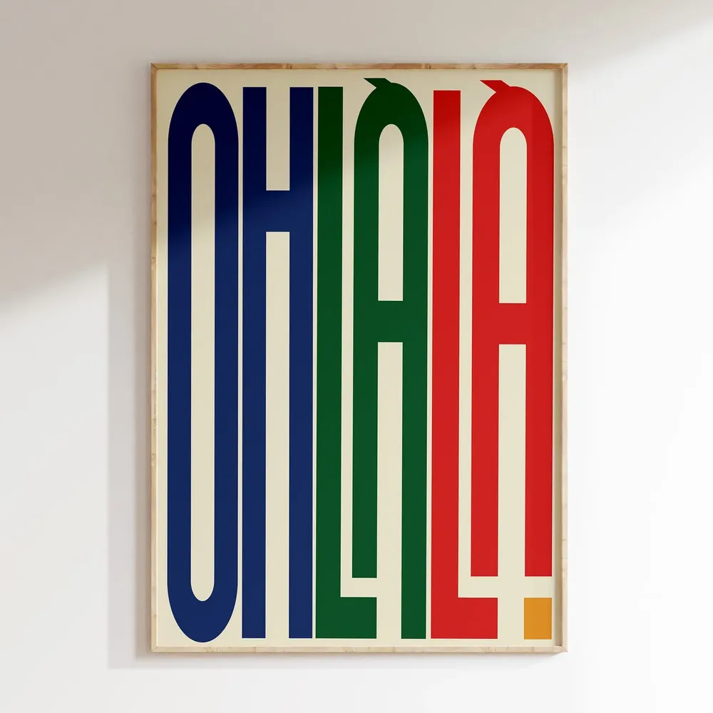 Oh La Bold Modern Typography Art Print