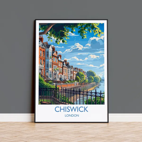 Chiswick London Travel Poster, Travel Poster