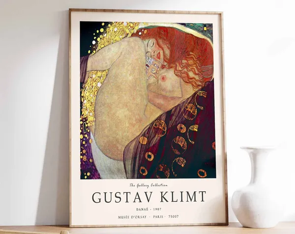 Gustav Klimt Danae Art Print, Art Nouveau Poster