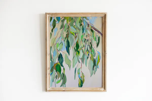 Abstract Botanical Print, Earthy Green Art Print