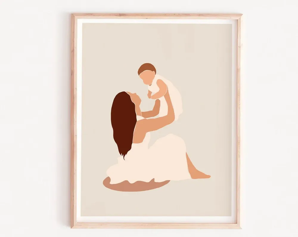 Mothers Day Abstract Art Print, Gift For Mom