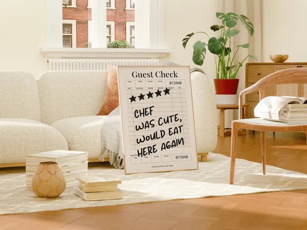 Guest Check Print Chef Was Cute Art Print