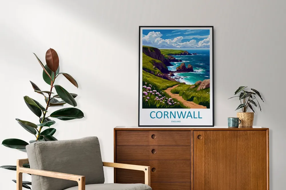 Cornwall Travel Poster, Home Decoration - Image 2