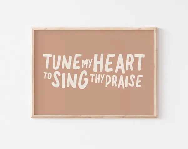 Come Thou Fount Minimalist Typography Scripture Art Print
