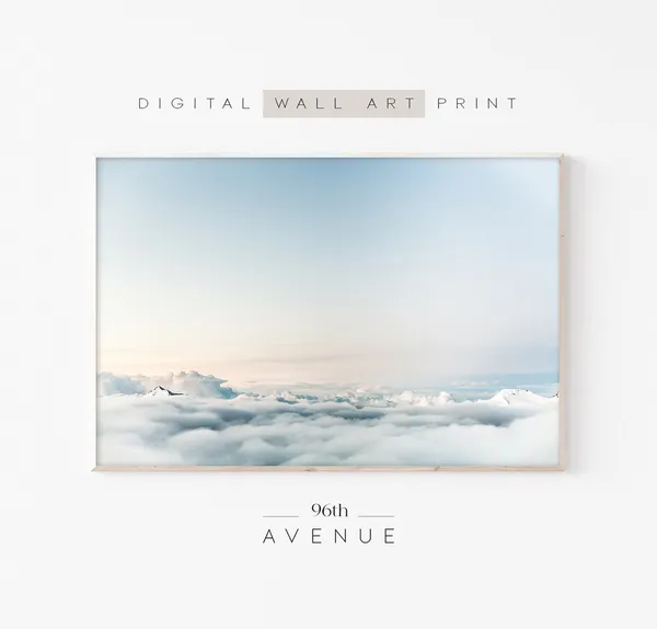 Pastel Clouds Sunset Sky Photography Art Print