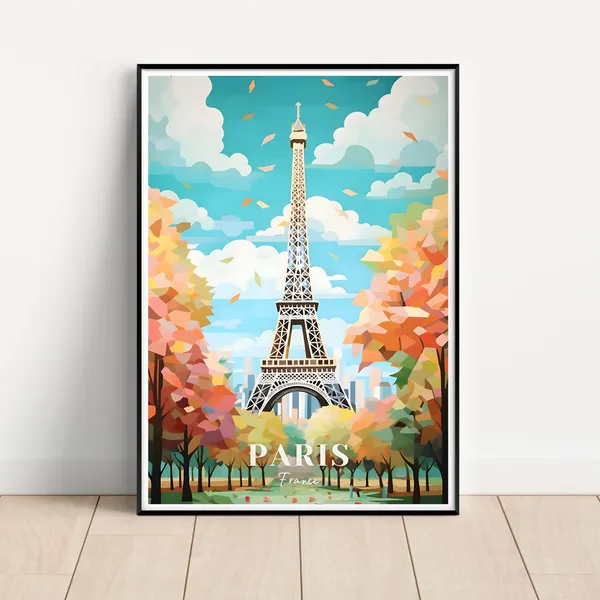 Paris Travel Poster, France Travel Wall Art