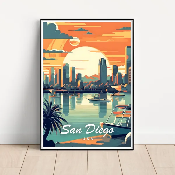 San Diego Travel Art Poster