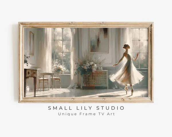 Ballerina in White Vintage Painting Style Art Print