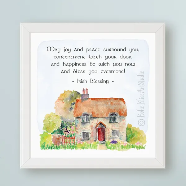 Irish Blessing Wall Art, Ireland Wedding Gift Poster