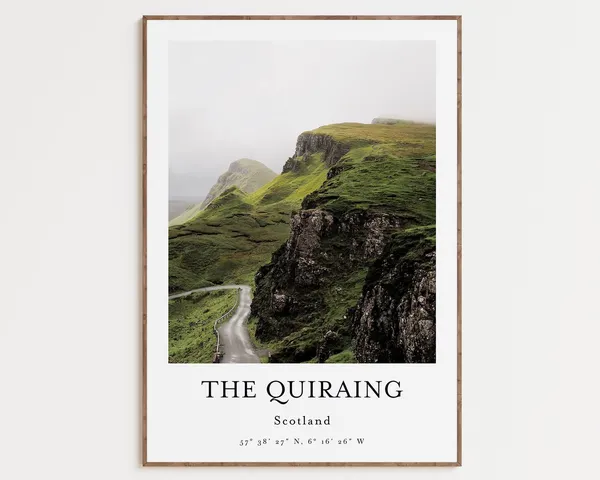 Scotland Travel Poster, Nature Wall Art Print