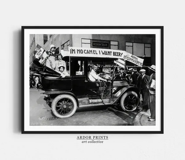 I Want Beer Vintage Protest Poster Art Print