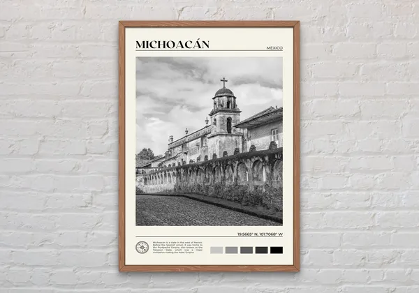 Michoacan, Mexico Black and White Wall Art Print