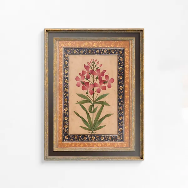 Vintage Geranium Floral Art Poster