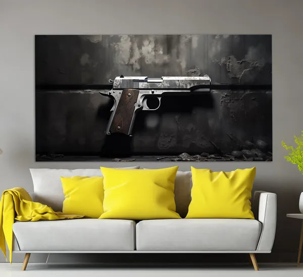 Colt M1911 Weapon Wall Art, Gun Poster Print Decor