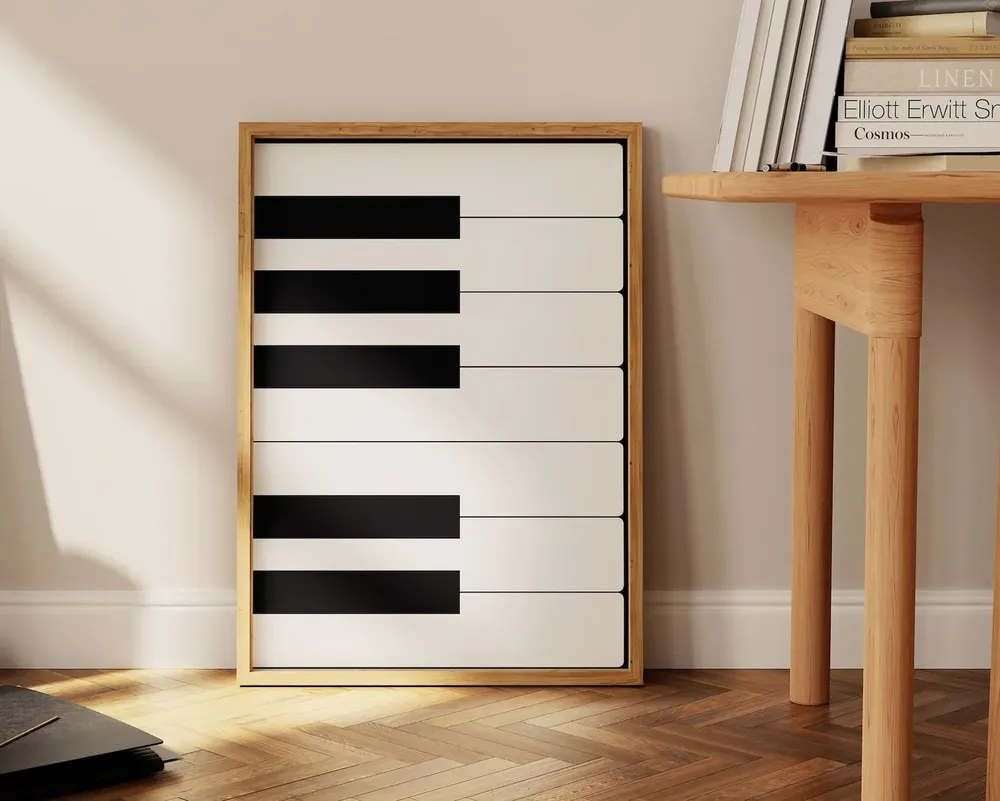 Piano Keys Minimalist Music Art Print - Image 2